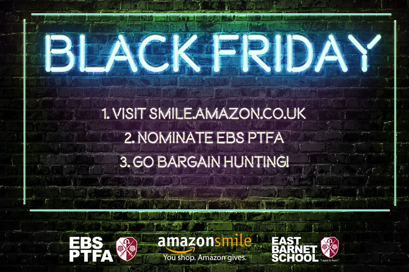 #BlackFriday 27th Nov will see big discounts from retailers, and we would like YOU to help US whilst you shop. If you are an <a href="/amazon/">Amazon</a> fan, you can shop via smile.amazon.co.uk and nominate EBS PTFA as your chosen charity; at no cost to you, we get a few donated pennies!🙏