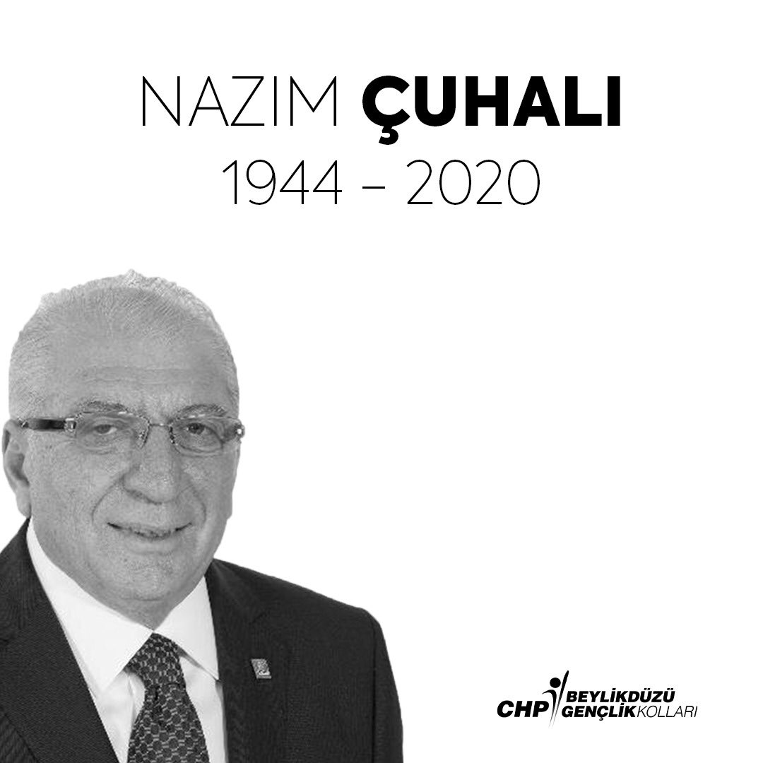 CHP Beylikdüzü önceki dönem Meclis üyemiz, kıymetli parti büyüğümüz Nazım Çuhalı'yı kaybetmiş olmanın üzüntüsü içindeyiz. Kendisine Allah'tan rahmet; ailesi, sevenleri ve yakınlarına başsağlığı dileriz.