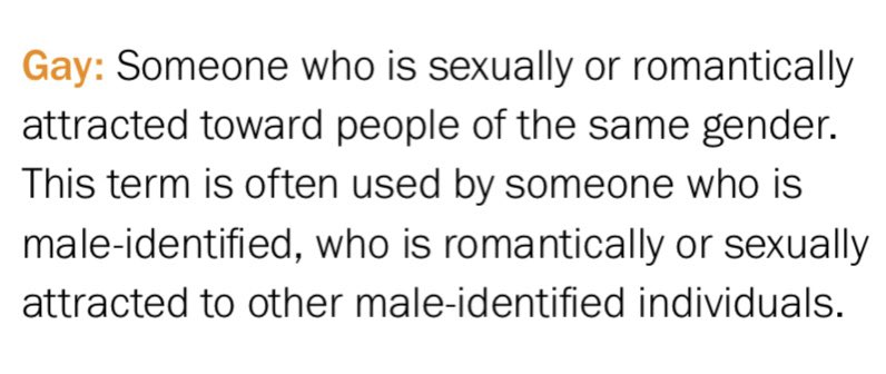 Forgot the very loose definition of lesbian in 15-similar ones for gay men. They’re male identified attracted to other male identified. No such thing as same sex attraction?Could a lesbian be turned if a man just tried hard enough? Didn’t we get rid of that homophobic attitude?