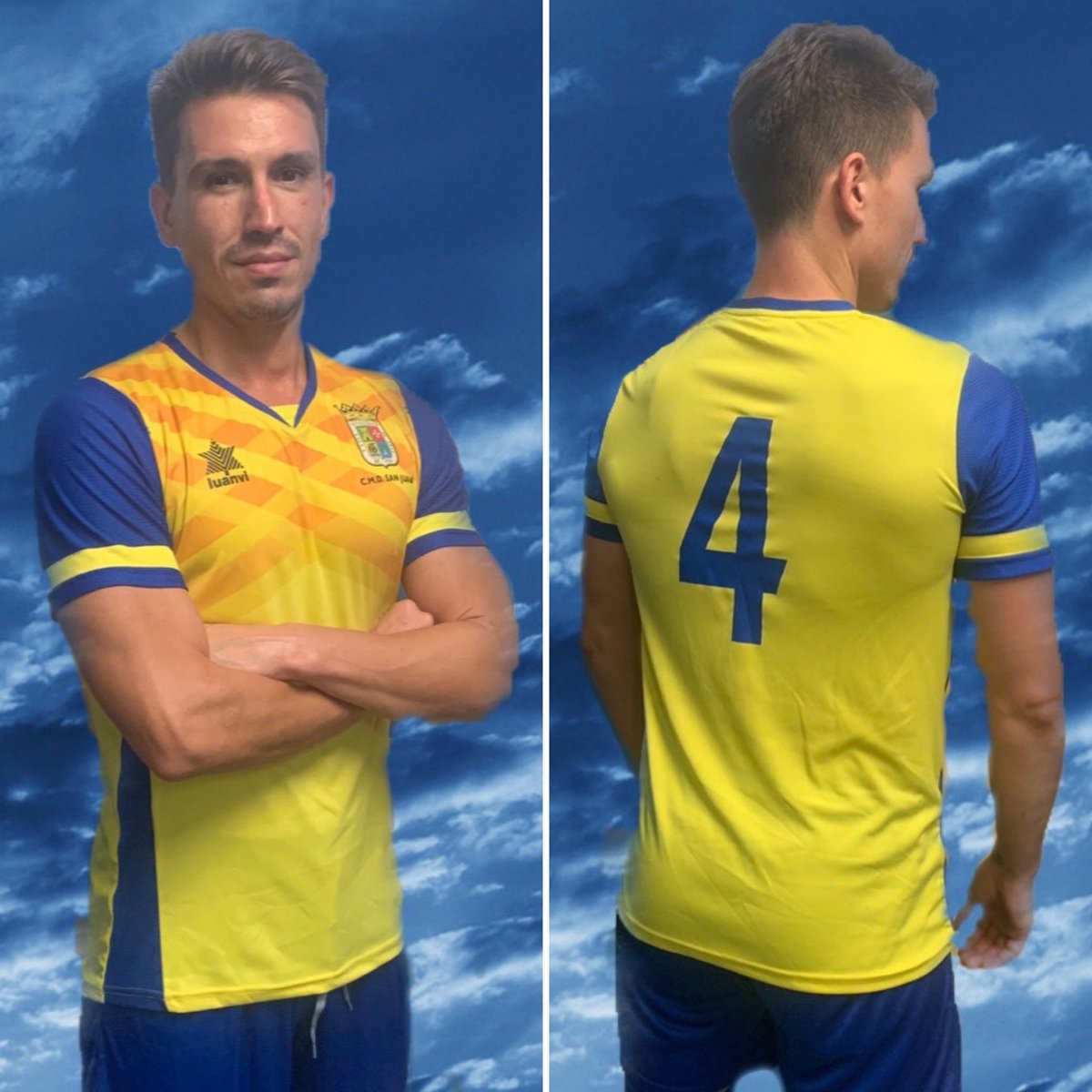 clubcmdsanjuan's tweet photo. Hoy es día de presentación: esta es la nueva equipación para la temporada 2020-21. Nos encanta y más si la luce nuestro capi @JoseMariLotina . Qué os parece? #FuerzaHonorSanJuan #vamossanjuan #diadeestreno https://t.co/0SX9ikVrMb