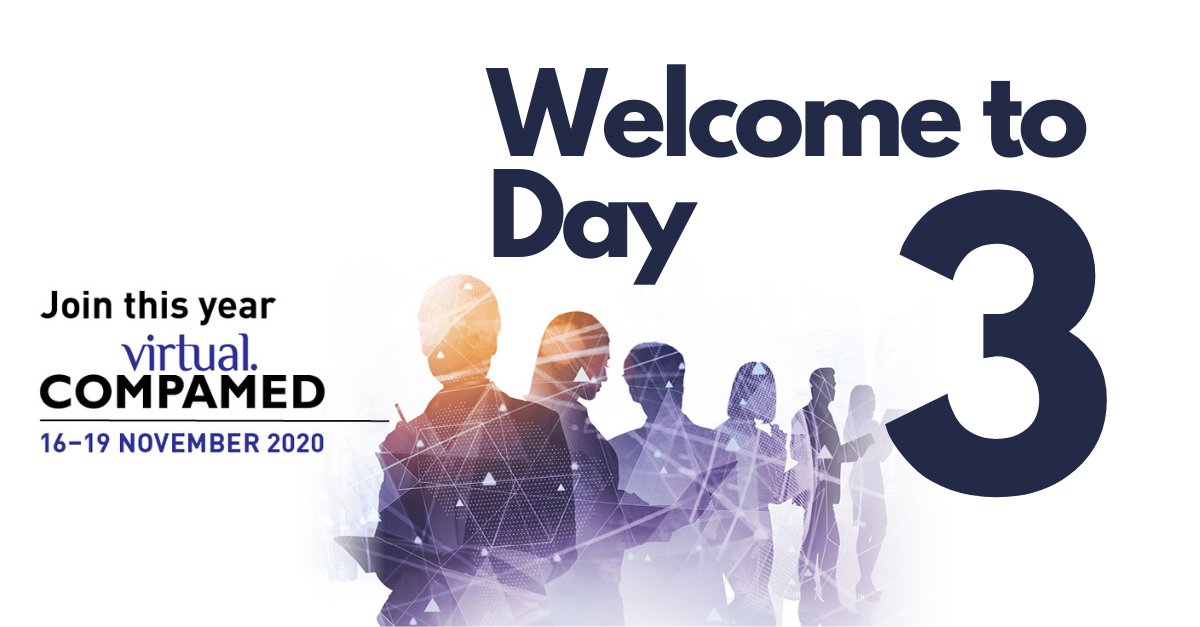 COMPAMED's tweet photo. Willkommen zum dritten Tag der #virtualcompamed! Wir sind voller Vorfreude. Die ersten Websessions beginnen auch heute wieder um 10.00 Uhr. Schaut doch mal rein 😊 https://t.co/sradAS3J2g #medcom2020 https://t.co/iq6iiRZxxt