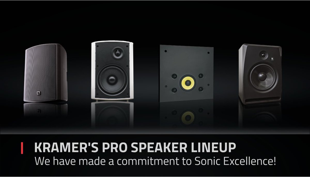 KramerElec's tweet photo. Crystal clear #audio is the only option in our book, that’s why we’ve made a commitment to provide Sonic Excellence with our range of professional #speakers, from on-wall to in-wall, powered to passive. Find out more and book a demo: https://t.co/HFtxFOnDdK 
#avtweeps #proav https://t.co/IblZi3Zcqw
