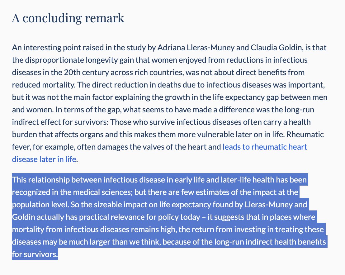 PS. This blog post I wrote about historical trends in life expectancy gaps between men and women, based largely on the work of Adriana Lleras-Muney and Claudia Goldin in 2018, seems very relevant for this question today https://ourworldindata.org/why-do-women-live-longer-than-men