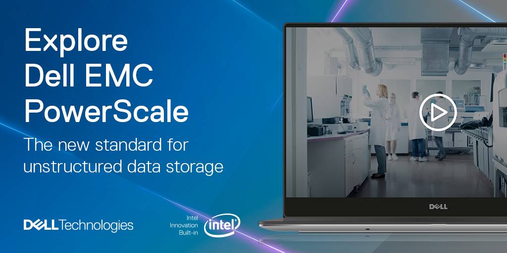 Introducing Dell EMC #PowerScale ― the new standard for unstructured data that provides simplicity, flexibility and intelligence. Watch this video to learn more oal.lu/htw7A