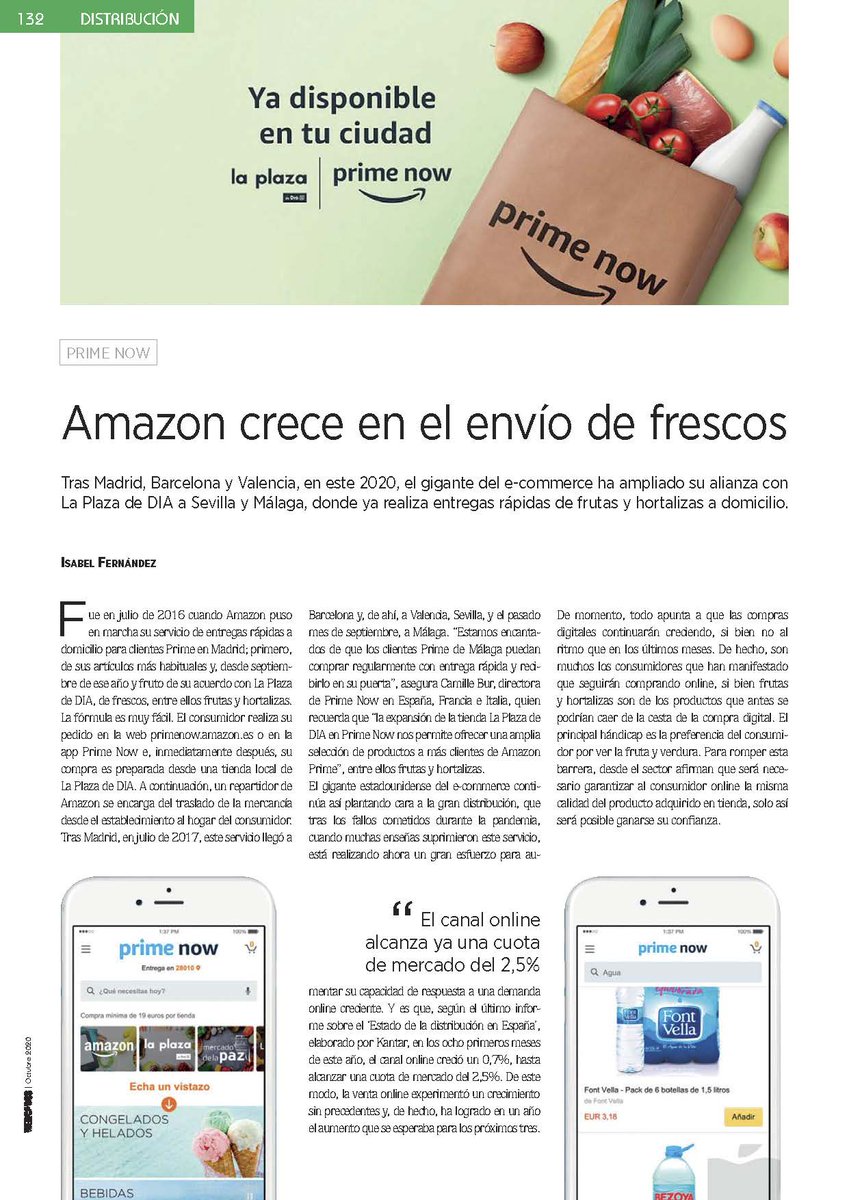 RevistaMercados's tweet photo. 📲 🍅🌶️ El gigante de la venta #online, @AmazonNewsES, se ha sumando a la venta también de #frutas y #hortalizas.
#ed151 #distribución #ecommerce
https://t.co/ulIRUuMHoi https://t.co/7maIxO9Iuu