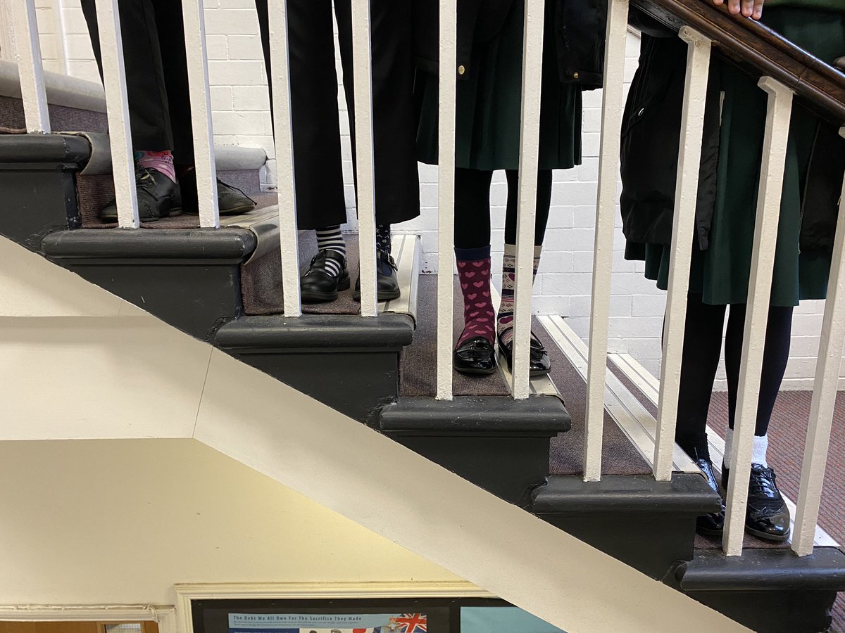 QMHS_STOP's tweet photo. Some brilliant odd socks on show today to celebrate difference @AntiBullyingPro #AntiBullyingWeek  #dianaaward https://t.co/ubuPNXulDu