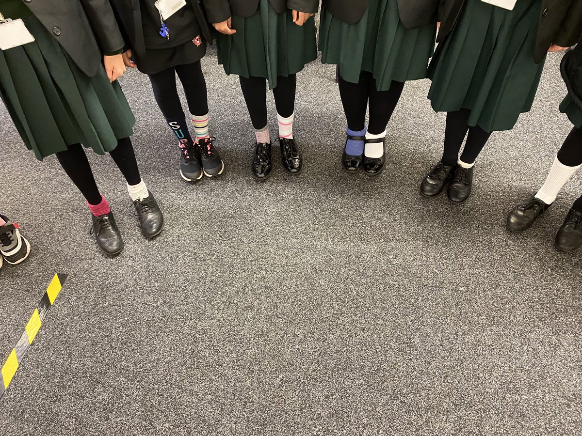 QMHS_STOP's tweet photo. Some brilliant odd socks on show today to celebrate difference @AntiBullyingPro #AntiBullyingWeek  #dianaaward https://t.co/ubuPNXulDu