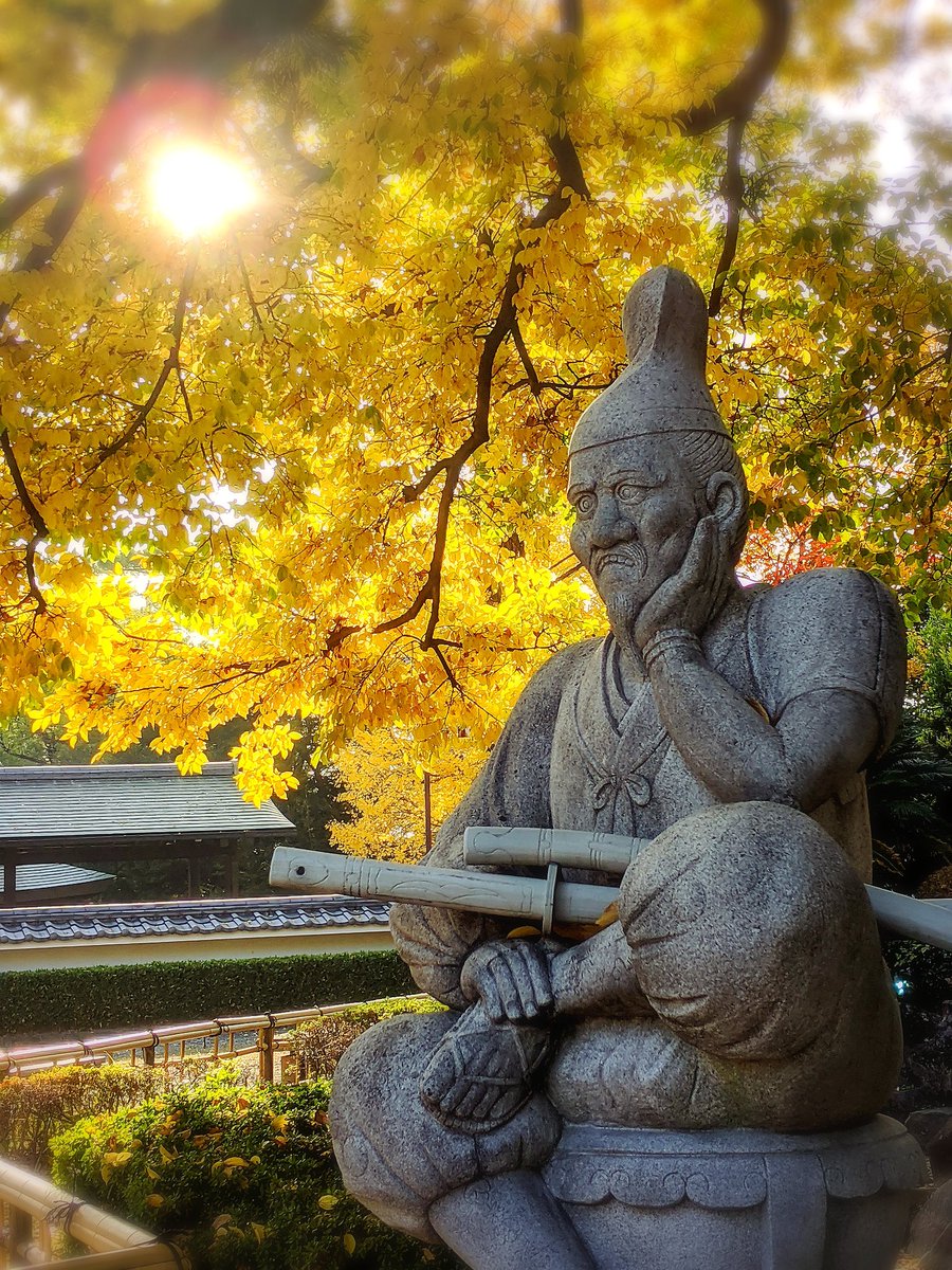 3103 岡崎公園の紅葉は黄色が先行中です 岡崎市 岡崎公園 紅葉 黄葉 徳川家康 しかみ像 まちへこりん 今日も岡崎 銀杏