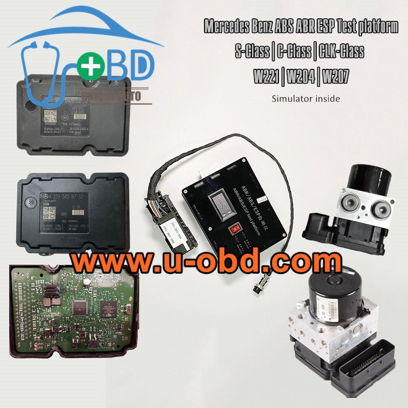 u_obd's tweet image. Mercedes Benz S-class, C-class, CLK-Class, Chassis number W204, W207, W221 car ABS Module test tools, simulator inside, capable of perform testing, diagnosing, communicating the ABS Module on bench directly: u-obd.com/product/mb-abs…
#ABSMODULE 
#ABSSystem
#ABR
#ESPsystem