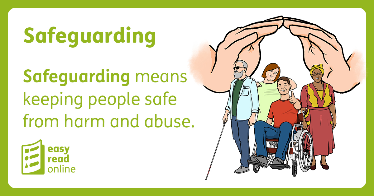 EasyReadOnline's tweet photo. #WednesdayWords
This week's word is #safeguarding.
It's important that we make sure people are safe, and that people who aren't safe know how to get help. 

#SafeguardingAdultsWeek #EasyRead #AccessibleInfo https://t.co/mPjrk51QNS