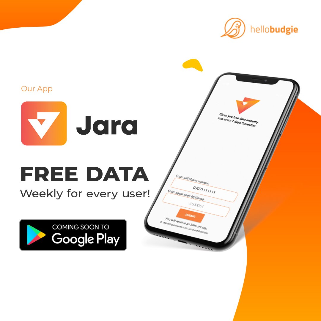jara_NIG's tweet photo. Jara, Our mobile app product will provide FREE 100MB Data every week for it's users.
The app will be launching soon on google playstore!
Tag someone that should know about this.
#jarang #Hellobudgie #mobileadvertising #mobiletools #playstorereview #playstore #playstoreapp https://t.co/sMDYuZkTQJ