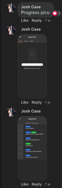 In my case, I posted a screenshot of some progress pics under the original Facebook post I mentioned earlier. People were interested, but this didn't convert into any more email signups.I've realised this group is quite small. This has prompted me to change plans.