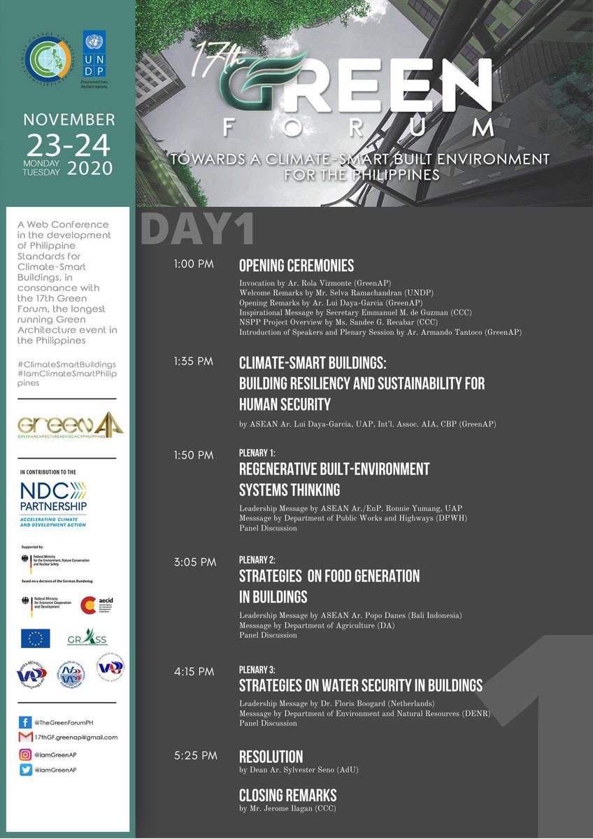 uapsanational's tweet image. The #17thGreenForum is fast-approaching! There is a need to unite for Climate Change Consciousness. The time is now to act towards a Climate-Smart Built Environment for the Philippines.

#ClimateSmartBuildings
#IamClimateSmartPhilippines
#GreenAP
#UAPSAxGreenAP