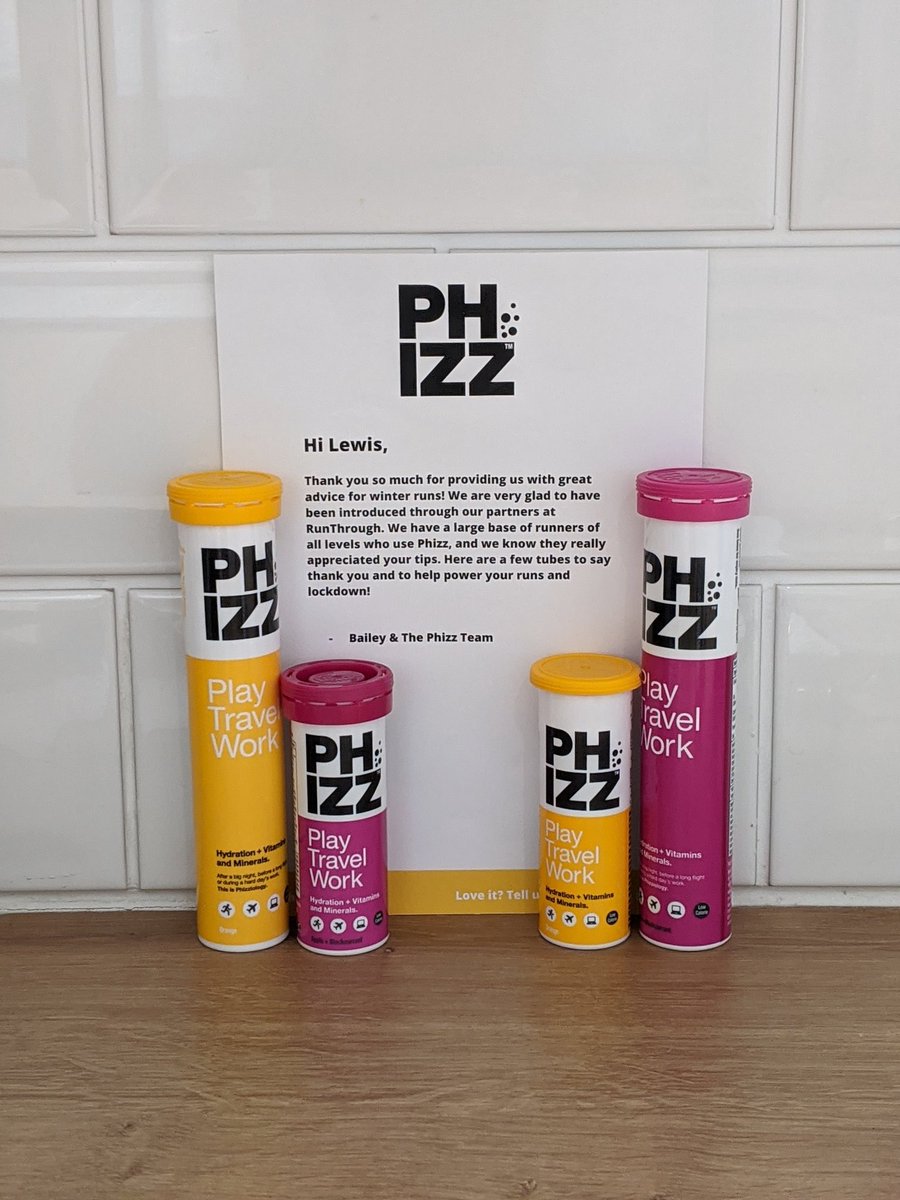 A lovely touch from <a href="/phizz/">Phizz</a> 

Coach <a href="/lewmoses9/">Lewis Moses</a> recently wrote an article for Phizz about running in the colder conditions. A very nice touch for them to send us some little samples, as well as a little thank you note.

"It's the little things that go a long way" 🙌🏼🙌🏼

#hydration