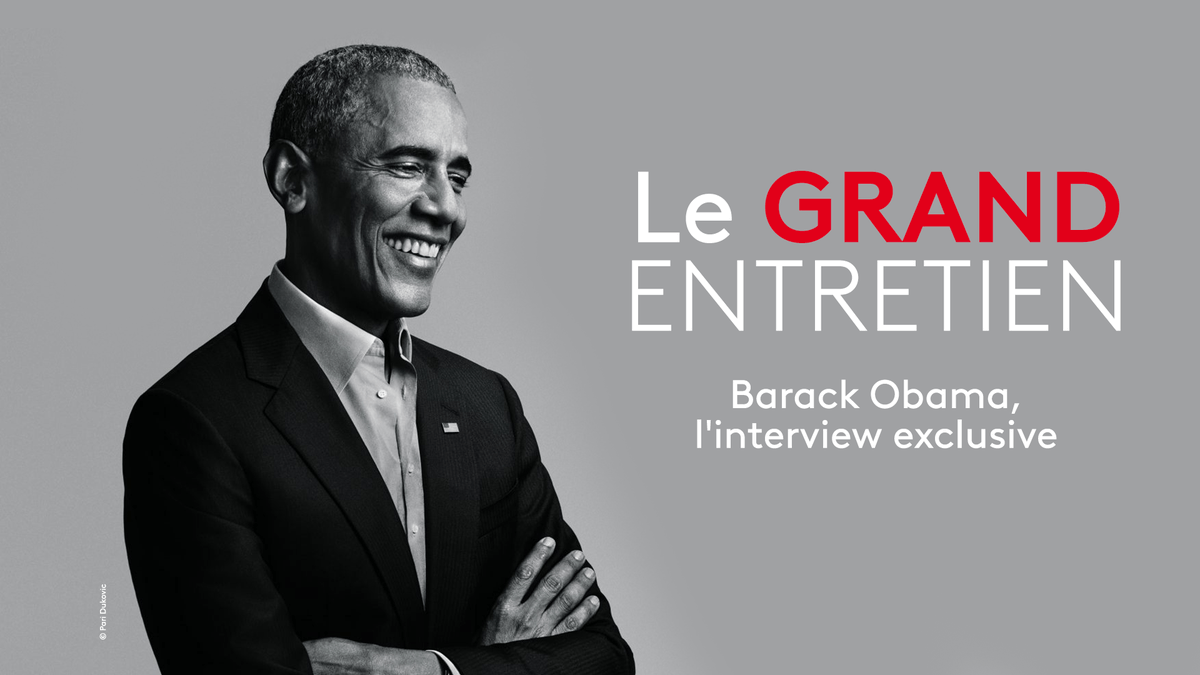FranceTV's tweet photo. Vous étiez près de 6 millions avec nous hier soir pour regarder l'interview événement de @BarackObama. MERCI !

Le replay ▶️ https://t.co/UoxWb6tPIF  

L'entretien sera rediffusé en VO sous-titrée aujourd'hui à 12h, 14h30 et 21h30 sur la chaîne @franceinfo canal 27.

#ObamaF2 https://t.co/vdqKVhCbRu