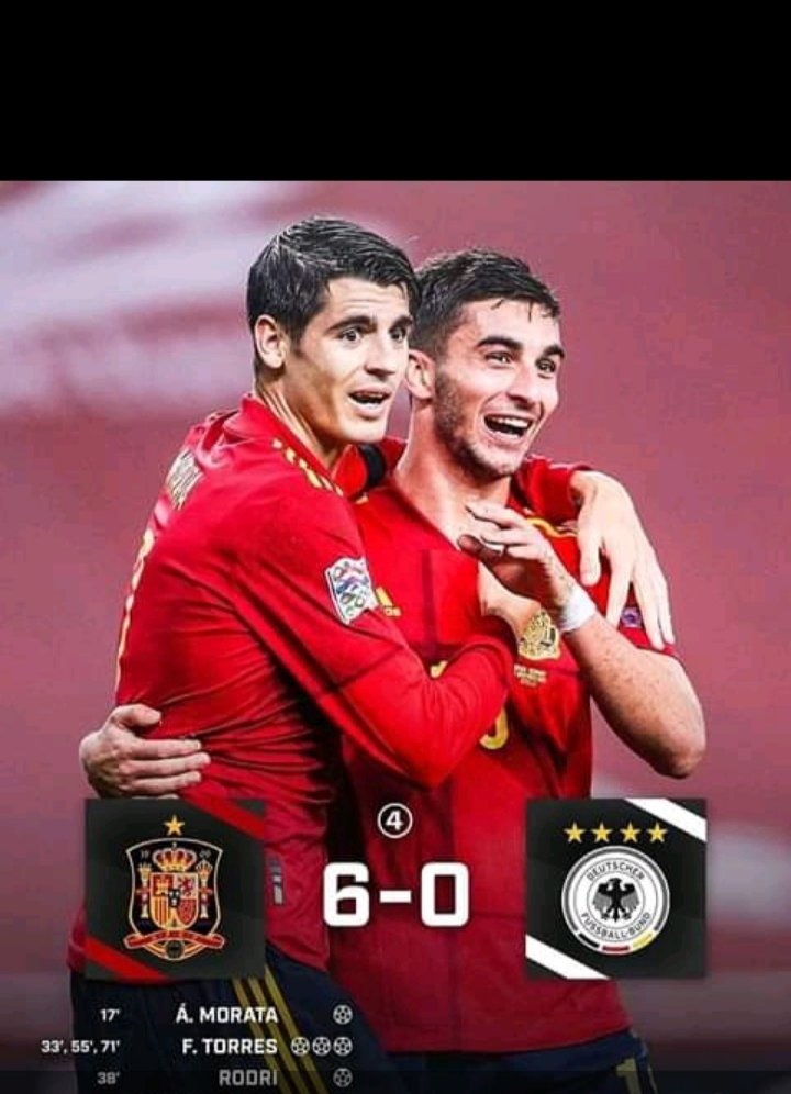 dailybitzz's tweet photo. Spain 6: Germany 0 paaa🤣🤣🤣 Haters will say Barcer fans are happy because of 8:2 scores in the champions league but #wemove2020 @Bobby8134 @OtiAdjei @MikeOkuley https://t.co/KOgGaltSQc