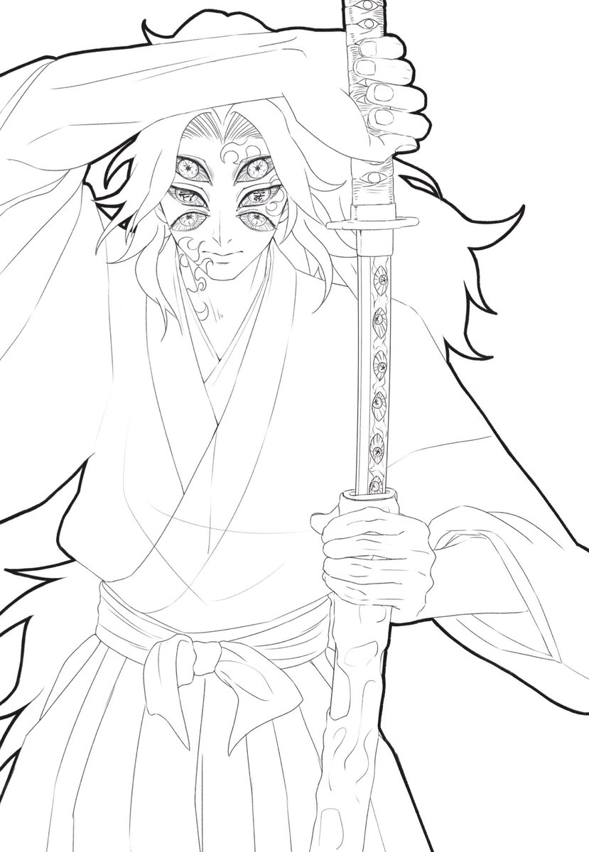 #線画と塗った後を見せてください どっちも線画は修正前のもの 