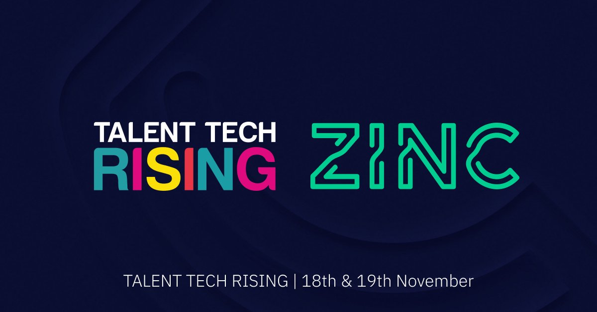 zinc_work's tweet photo. Talent Tech Rising starts today! If you haven't already, register to watch the two days here 👉https://t.co/OtPvOIqaqE #talenttechrising #TTR 
@RecEventsCo
 #futureofwork #hiring https://t.co/WE3UtlF4XZ