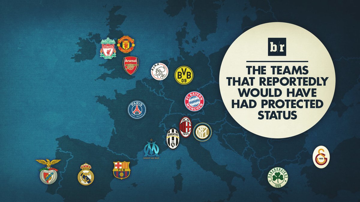 The 17 teams with the largest TV audiences in Spain, Germany, England, Italy & France would participate in the league as “founding members” while the final team would be selected from either of the Netherlands, Turkey, Russia or Portugal.