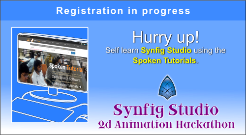 FOSSEE's tweet photo. Are you willing to participate in the #Synfigstudiohackathon but have no #knowledge of @Synfig ? We are here to help you. 
You can use our self-learning #SpokenTutorials on #Synfig available at https://t.co/frKIFuEBx1. 
#floss #opensource #2DAnimation @Whistling_Woods @idc_iitb https://t.co/cLwwG3nW4p