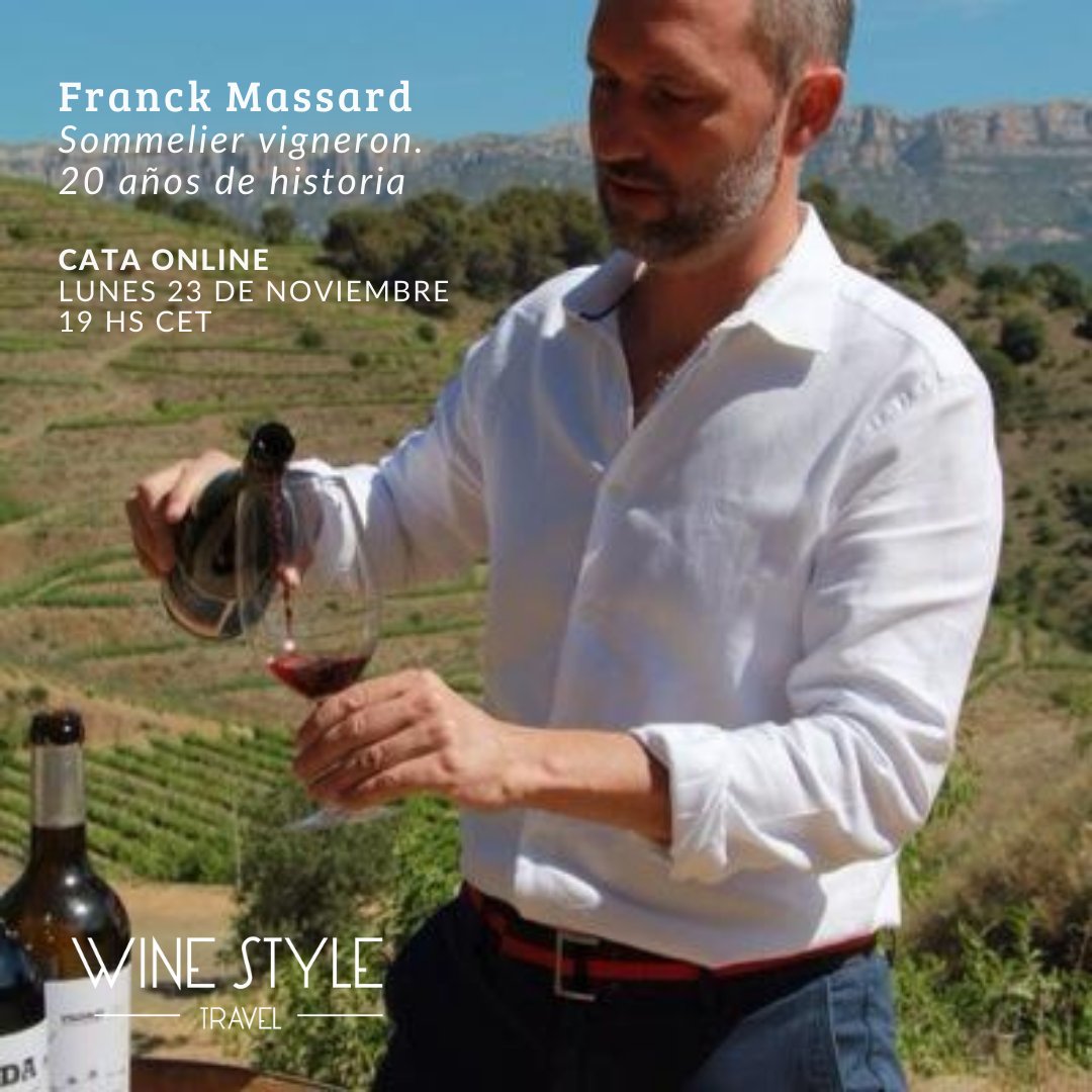 ¿Quieres conocer a un #sumiller internacional de alto nivel?
El lunes nos encontramos en una nueva #cataonline y hablaremos con Franck Massard: Sommelier vigneron.
Regístrate al evento y cata los vinos junto a su creador:
winestyletravel.com/tienda/evento/…

<a href="/epicurewines/">Epicure Wines</a>