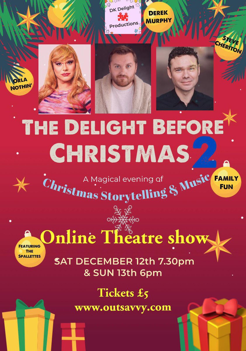 🚨ANNOUNCEMENT TIME🚨Coming this Dec 'The Delight Before Christmas 2' an amazing fun filled #Onlineshow of #Christmas 🎄Music &amp; Storytelling told to you by a fabulous and fun cast! So fill yourself up with the #ChristmasSpirit and Get Booking! 

outsavvy.com/event/5450/the… #theatre