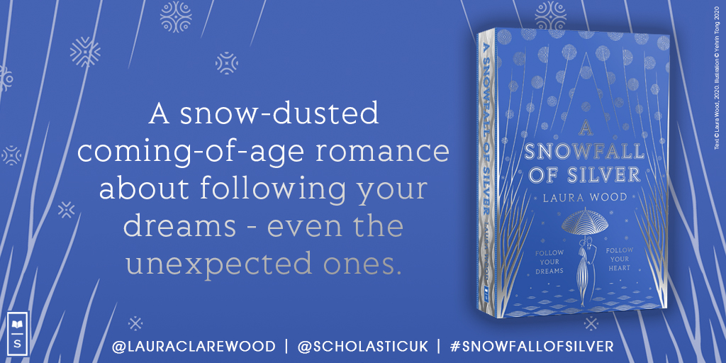 scholasticuk's tweet photo. "Then I turn and step full into the light." ✨ An enchanting coming of age journey of romance, theatrical dreams and finding a place to belong. @lauraclarewood's #SnowfallofSilver is out now ❄️ https://t.co/wRfa2uazYW