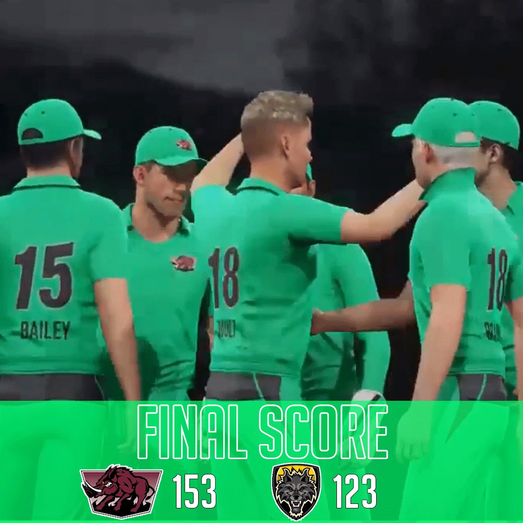 WildWarthogs's tweet photo. We get up by 30 runs here!! We finally get our first MPL win against one of our toughest rivals in the @wrathfulwolves!!

Boult takes 3-27 up top to help set back the Wolves early in the run chase! Highlights of today's game here: https://t.co/PPBbMtwfy9

#GoWildWarthogs https://t.co/68mNpkj4kA