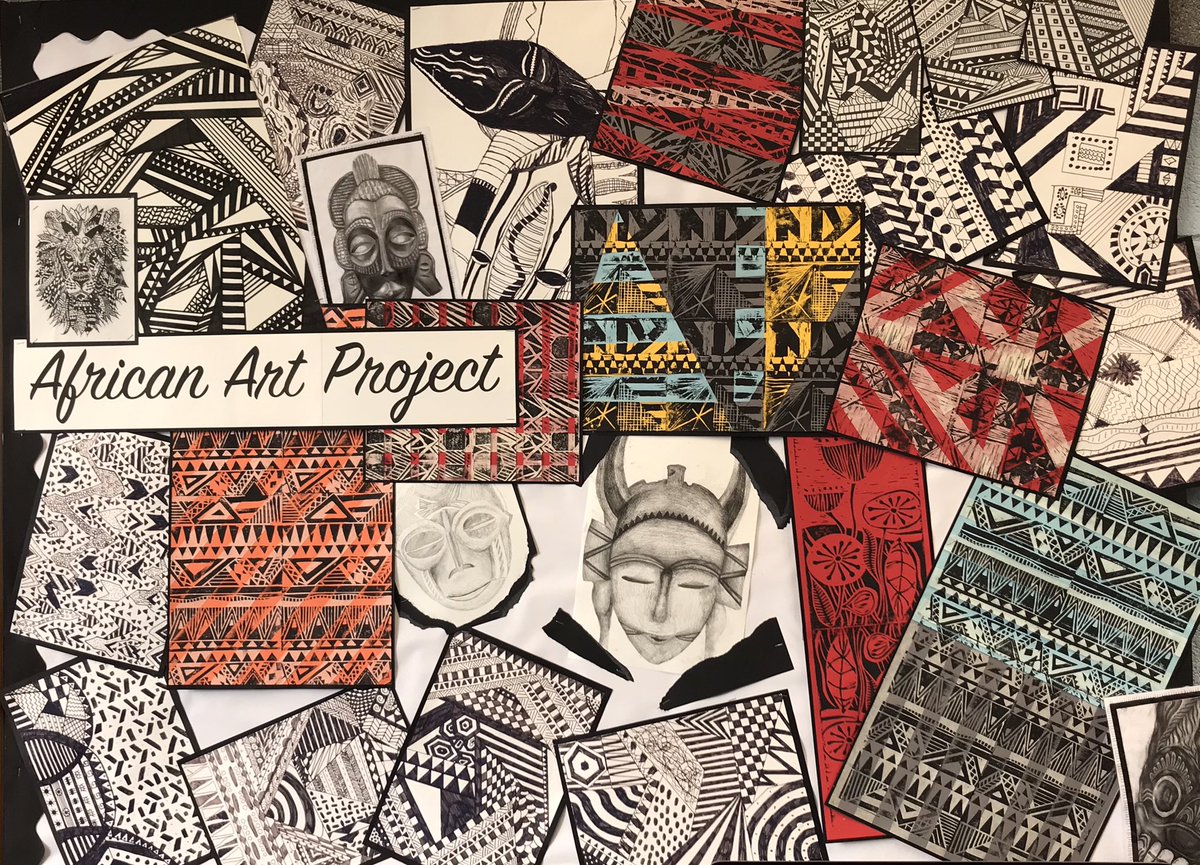 Year 9 African Art display is taking shape! #talent #creativitytakescourage