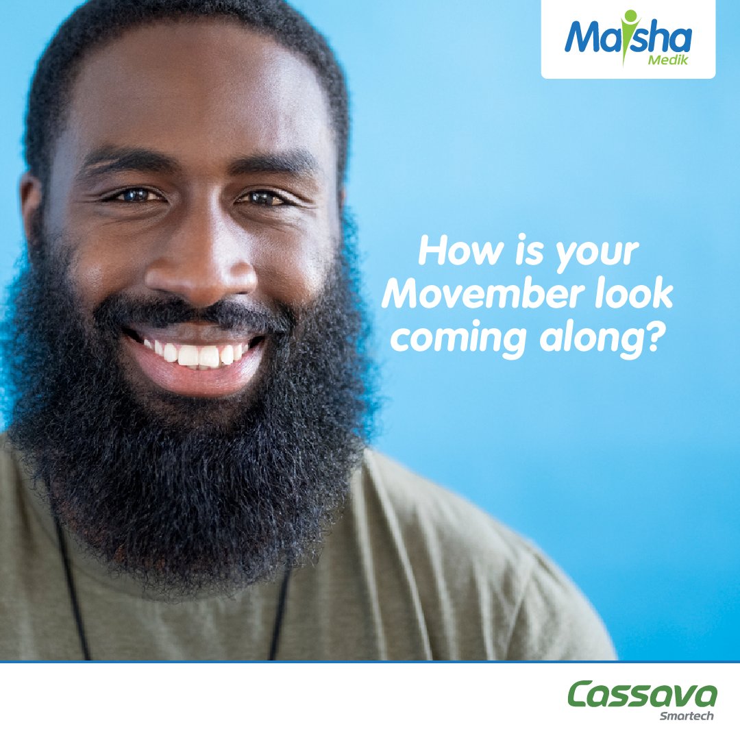 Maisha_health's tweet photo. How’s your #Movember going? It’s still not too late to participate and help raise awareness around men’s health issues. Let's see your beard😁 #BeardGang https://t.co/1lEjkRykCg