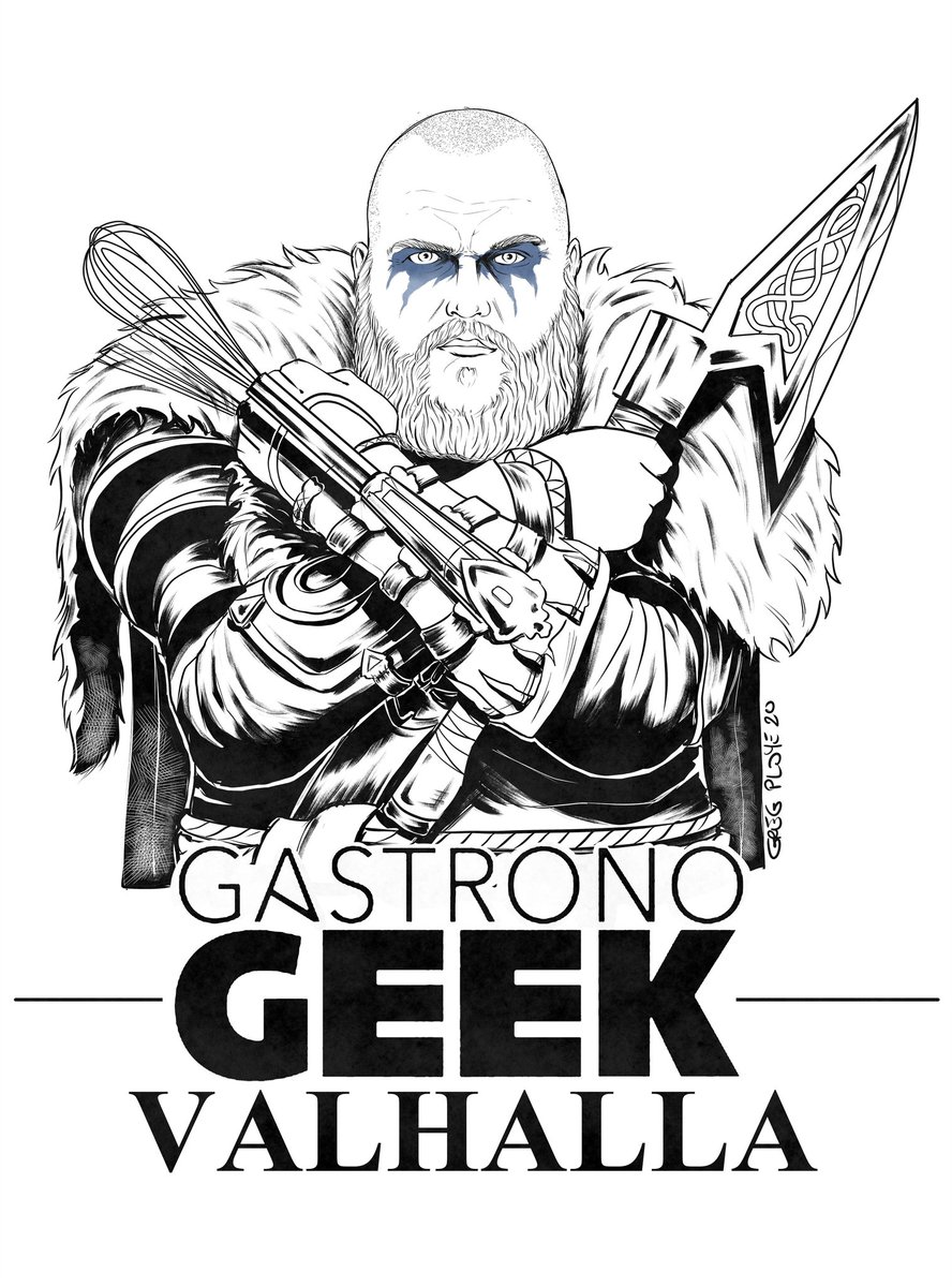 gregp66's tweet image. Illustration de @Gastronogeek pour sa journée viking.#gastronogeek #AssassinsCreedValhalla #viking #illustration #CLIPSTUDIOPAINT #digitalart #valhalla #cuisine #ink