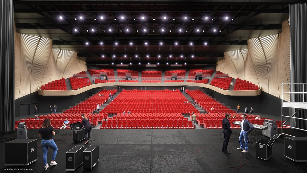 ducks_sceno's tweet photo. L'Atelier Ferret Architecture a remporté le concours pour la construction d'un complexe sportif aux Sables d'Olonne. Le complexe comprend aussi une salle de spectacle modulable de 2000 places assises.
#scenographie #salledespectacle #theatreconsultant
https://t.co/PWrN0KrPHA https://t.co/NZcW14Y1Px