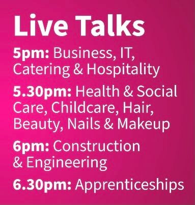 riversidecoll's tweet image. Our VIRTUAL OPEN EVENT is live TONIGHT 4pm - 7pm!  

Make sure you have registered for the event and booked your place to attend the LIVE chats, meet staff from different subject areas and ask all of your questions.
riverside.onlineopendays.com