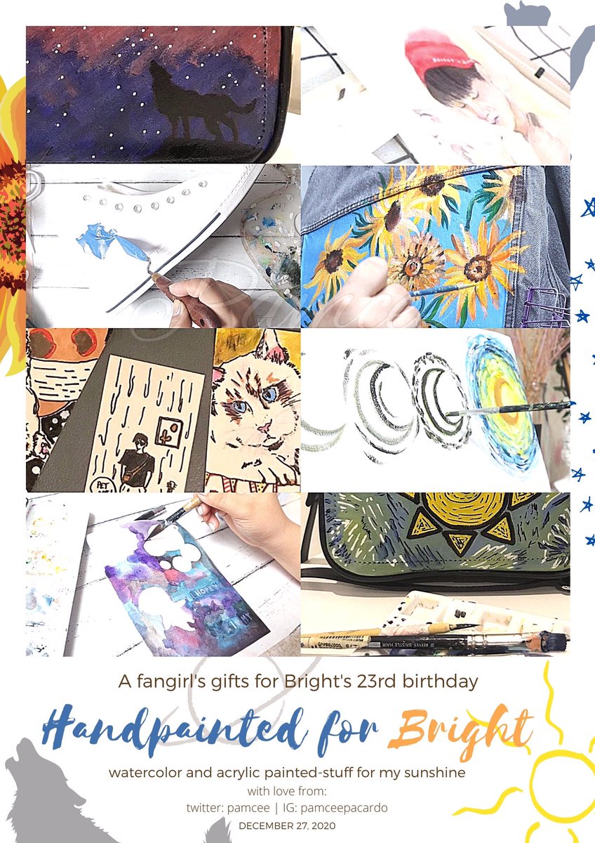 HAND PAINTED FOR BRIGHT [a thread] - a fangirl’s gift for Bright’s 23rd birthday!Almost a month away from BRIGHT’S BDAY and my CURATED BOX with handpainted stuff are already in TH !THANK YOU so much  @plusone_one for helping me send my gifts to B   #ไบร์ทวิน  #bbrightvc