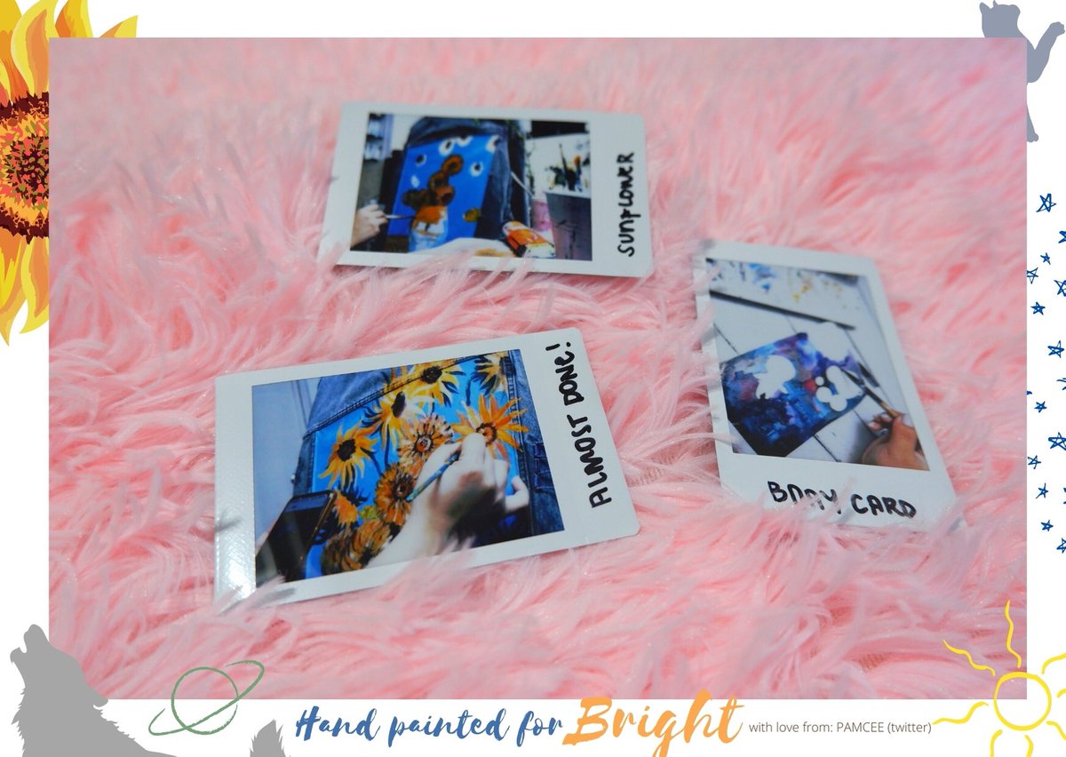 HANDPAINTED BOOKMARKS   Bookmarks for our babie bookworm, his fave catch phrase LEMME GO HOME and his tattoo — REMEMBER WHO YOU ARE. I also included AME and her signature RUB MY BELLY pose Added some Van Gogh stickers & polaroids of how everything was made for him 