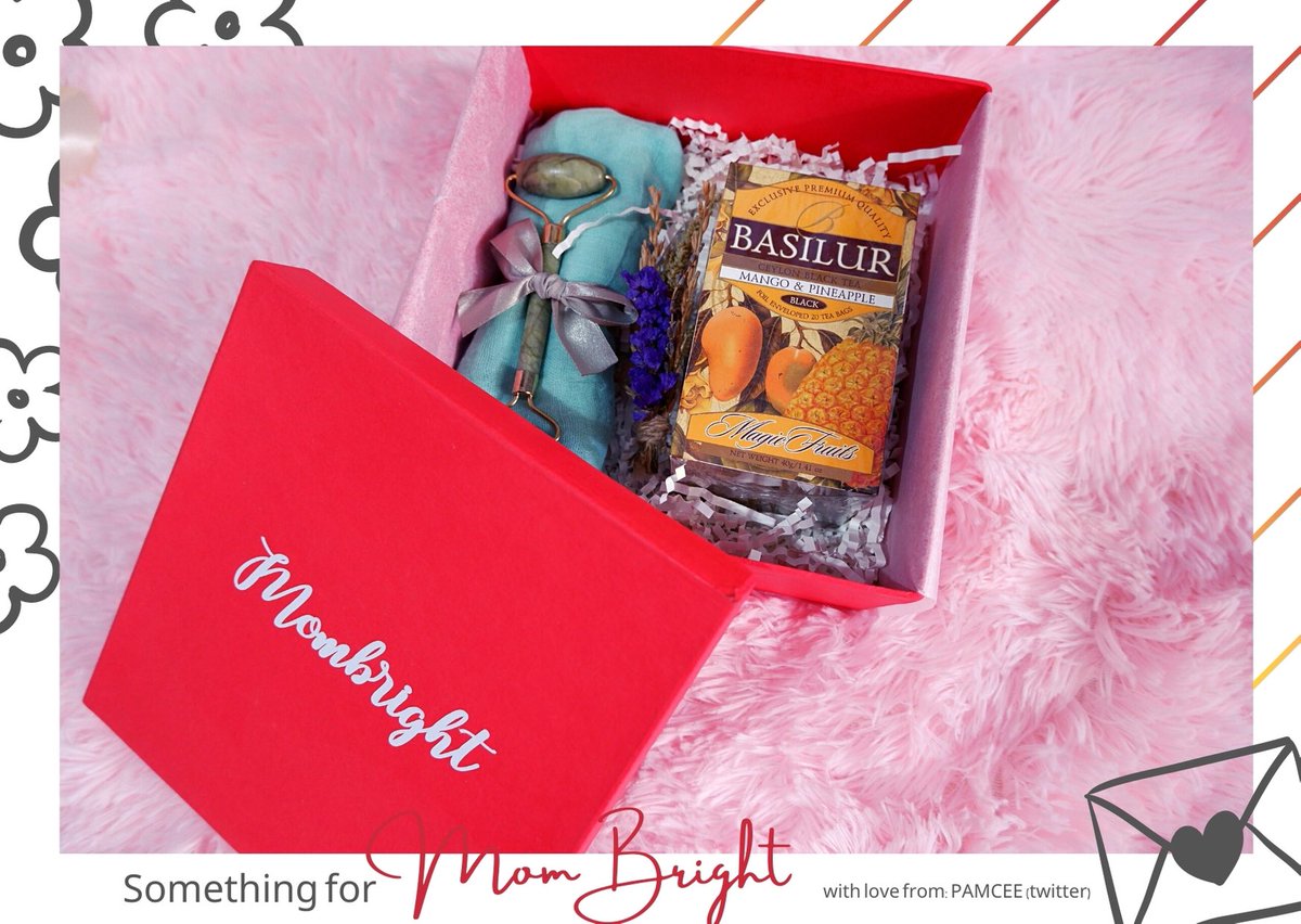 SOMETHING FOR MOMBRIGHT For 1/2 of our favorite muuums, I got her a JADE ROLLER that she can use to make herself even more beautiful and also a MANGO PINEAPPLE TEA that she can enjoy in the morning or before she sleep while lounging on their sofa with Ame 