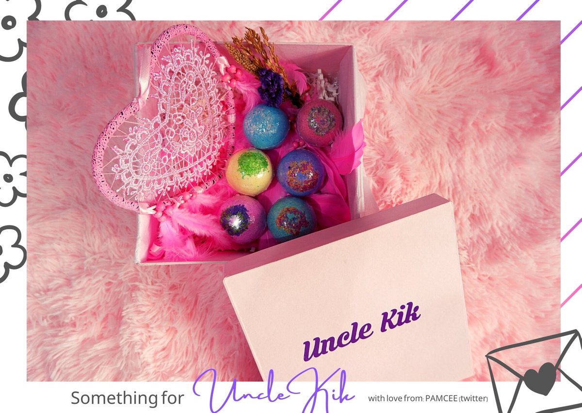 SOMETHING FOR UNCLE KIK As a way of saying thank you for always being there for Bright, I got him a DREAMCATCHER since I notice he likes to hang them on his ASTRO bags. And his favorite BATHBOMBS!!  Bathbombs were put on hold so I got him face mask sheets instead 