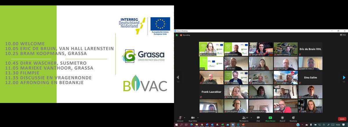 De tijd vliegt voorbij tijdens ons Webinar met een zeer gevarieerd gezelschap! #verwaarden #presentaties #groentereststromen #food #feed