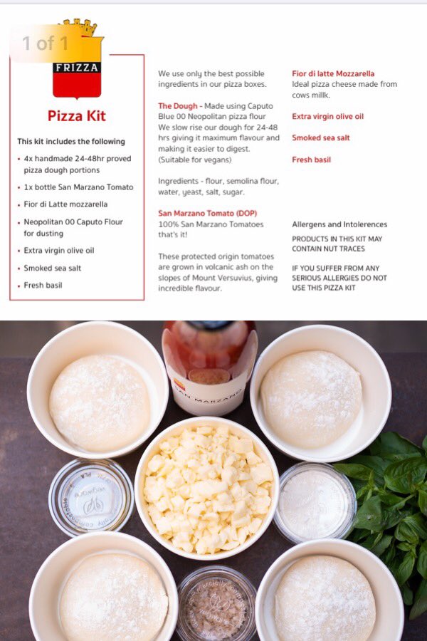 PIZZA KITS make your own pizza at home. Fresh Dough and everything else you’ll need. Contactless delivery and collection from LS1
Order online rolandsleeds.co.uk/products/frizz… #pizza #leeds also available <a href="/RolandsLeeds/">Rolands Leeds</a> cocktail kits. Everything you need for the weekend