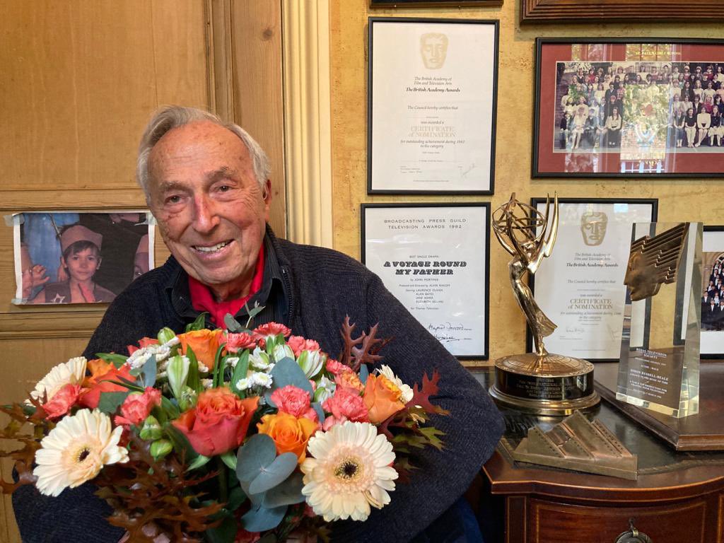 Alvinrakoff's tweet photo. Today Alvin was awarded in the 2020 UC Toronto Alumni of Influence Awards. Pictured here in his study surrounded by many of his major career awards from film/tv https://t.co/5lcLxw3g6j @uc_alumni #alvinrakoff #UCAlumniOfInfluence #UCAlumniUofT #UofT #UofTAlumni https://t.co/qkhem0xqnO