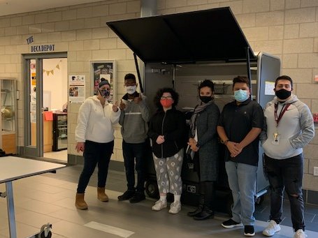 We are so proud of our Platt DECA members from Special Education. They have been working really hard to clean, decorate and stock our mobile school store. They will begin selling in the cafeteria.  Stop by and purchase Platt merchandise. Makes great holiday gifts.