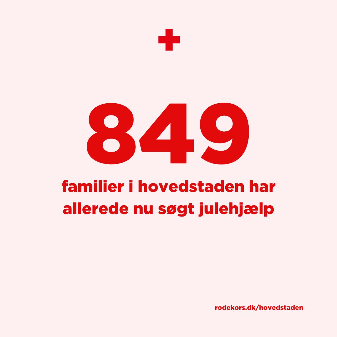 RedCrossCph's tweet image. Igen i år stiger antallet af ansøgere til julehjælp, og det ser ud til, at vi når en trist rekord i år. Med 9 dage til ansøgningsfristen har 849 økonomisk trængte familier allerede sendt en ansøgning af sted. Sidste år søgte i alt mere end 900 familier #ulighed #dksocial