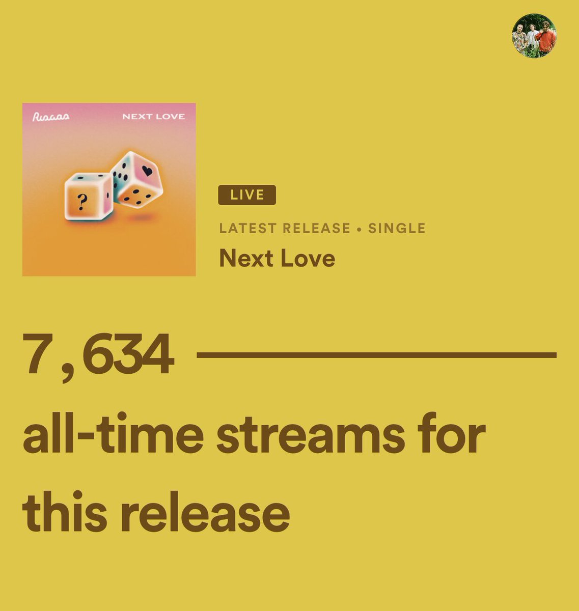 RISCAS (@riscasmusic) on Twitter photo Big ups <a href="/SpotifyUK/">Spotify UK & Ireland</a> for adding Next Love to The Indie List, mad to be alongside such amazing artists on there. Now on 7.6k streams gang lets keep this going 🔥➡️💖 Big ups <a href="/SpotifyUK/">Spotify UK & Ireland</a> for adding Next Love to The Indie List, mad to be alongside such amazing artists on there. Now on 7.6k streams gang lets keep this going 🔥➡️💖