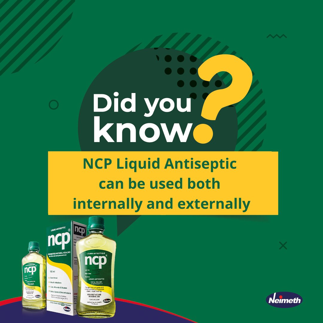 NeimethPlc's tweet photo. You read that right!
27 uses that includes internal and external use.
Get NCP today!
#Neimeth #NCP #Antiseptic #Disinfenctant #GermProtection https://t.co/dGCTmZDCMI