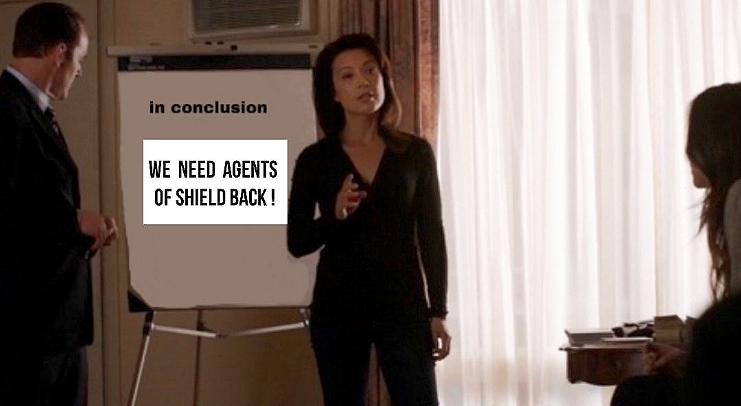 maos_forever's tweet photo. Who needs AoS back ββ π₯Ίπ₯Ίβ€οΈβ€οΈ
Do SOMETHING @Marvel βββ
Another week without the best cast and series ππ
#AgentsofSHIELD #agentsofshieldseason8 https://t.co/Zm35yB1vrq