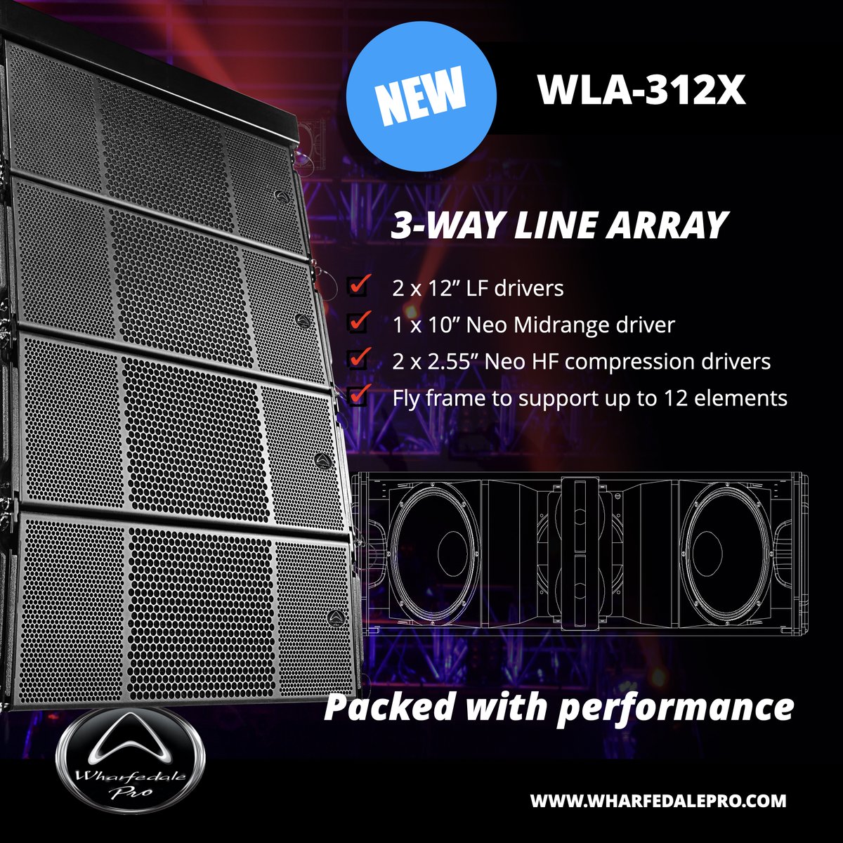 Our NEW advanced WLA-312X 3-way line array systems it handles vast amounts of power and remaining sonically clear precise &amp; accurate 

More info wharfedalepro.com/product-detail…

Prices &amp; stock wharfedalepro.com/distributors.p…
 
#wharfedalepro #linearray #livesound #3-way #installedsound #proaudio