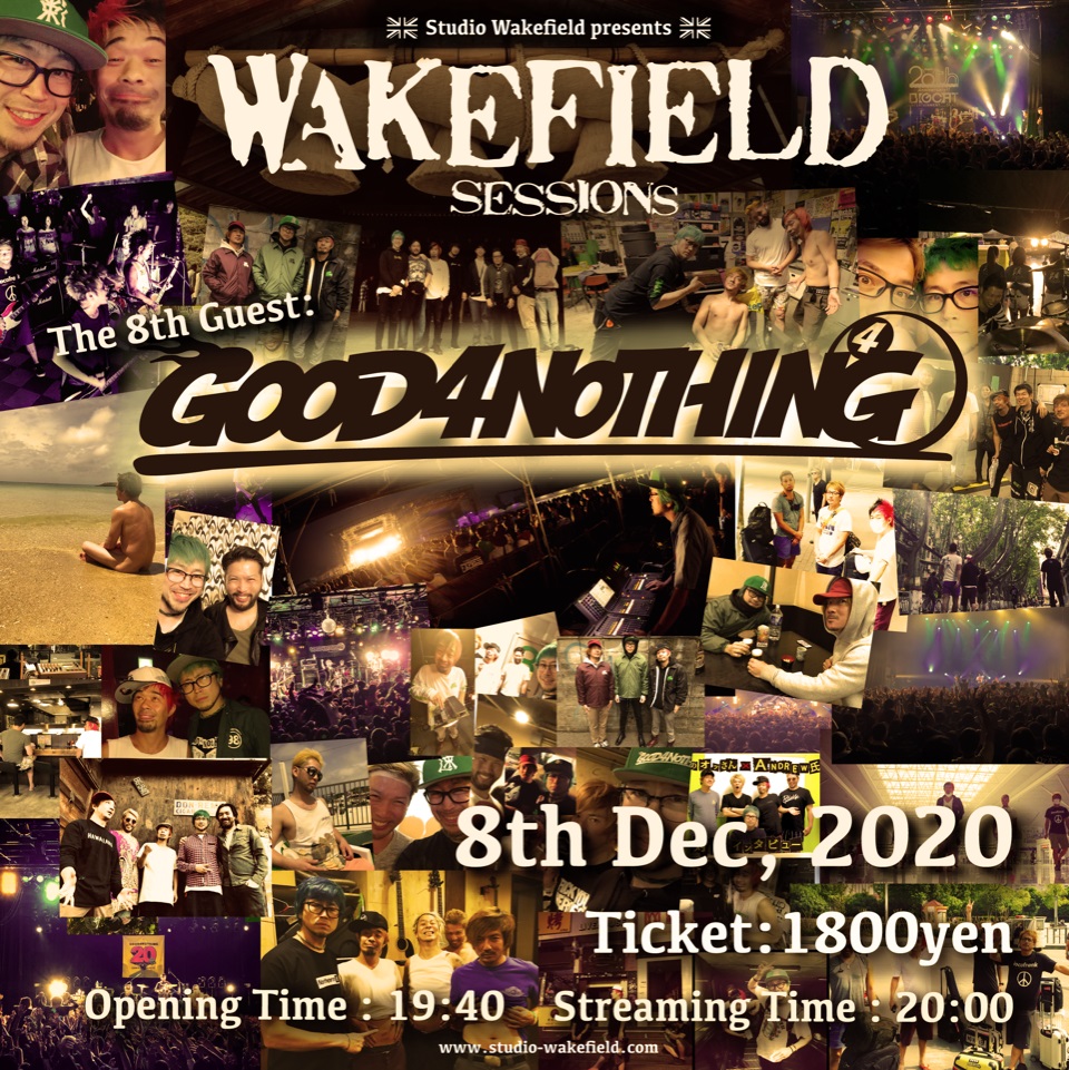 gekirock's tweet photo. GOOD4NOTHING、F.ANDREW(TIGHT RECORDS)による配信企画"WAKEFiELD SESSIONS"第8回目に出演! https://t.co/POXZQh5miG
#wakefieldsessions https://t.co/sW1c953mbx