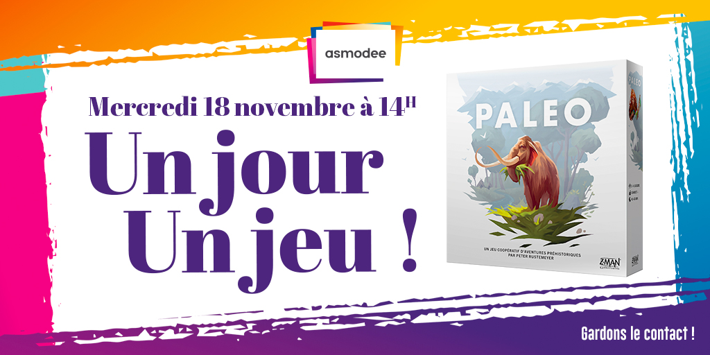asmodee_fr's tweet photo. ❄️ #CONCOURS 😀

Tentez de gagner le jeu d'aventure coopératif #PALEO !

Partez à l'aventure à l'âge de pierre et assurez la survie de votre tribu !

Pour participer :

✅ Follow @Asmodee_fr
 + RT ce tweet
✅ Tag ton partenaire de jeu
💡 Jouez aussi sur FB+Insta

TAS 19/11 à 14h https://t.co/V2bY53wJWz