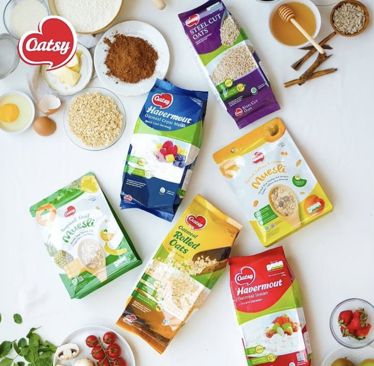 MyOatsy's tweet photo. What’s your favorite Oatsy? #oatsy #myoatsy #oats #instantoats #quickoats #rolledoats #steelcutoats #muesli #WholeGrains #wholefood #plantbased #vegan #healthy #HealthyFood #healthylifestyle #diet #foodie #goodfood #breakfast #makansehat #hidupsehat #fitness #fitfood #indonesia https://t.co/nlWJfEdzOq