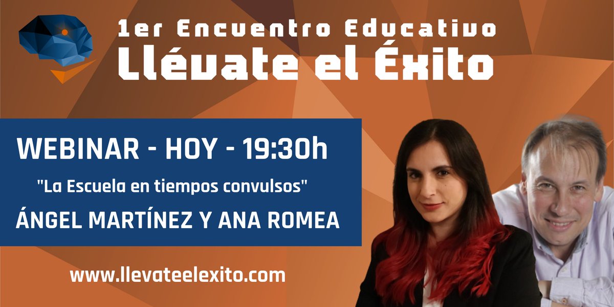 Tal y como avanzamos el lunes, esta semana hablamos de Educación durante y después del Covid-19 👇

📆 Hoy - 18/11/2020

🕢19:30h (Hora española)

🎙️ Ángel Martínez y Ana Romea: "La Escuela en tiempos convulsos"

#Educación #COVID19 #InnovaciónEducativa #Webinar